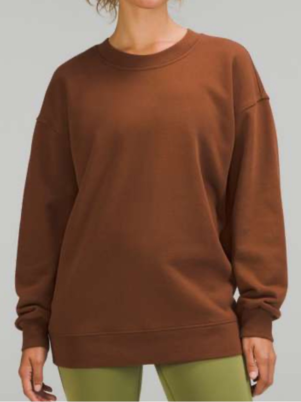 LULULEMON Perfectly Oversized Crewneck Sweatshirt brown size large